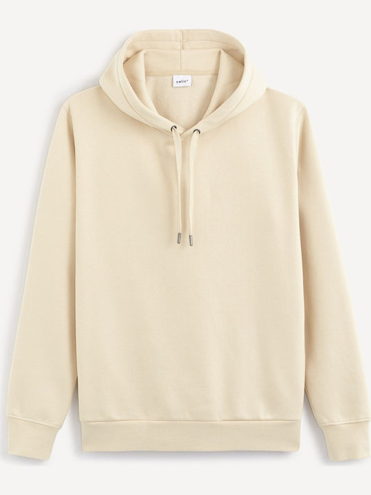 CELIO MENS HOODIE VESIX ECRU