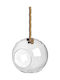 JK Home Decoration Χριστουγεννιάτικη Γυάλινη Φιγούρα Μπάλα Διάφανη Ύψους 20εκ.