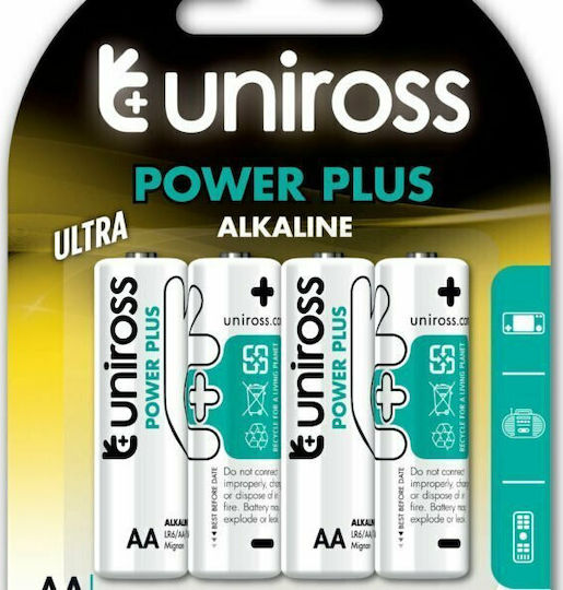 Uniross Power Plus Алкални Батерии AAA 1.5V 4бр UNALR03PP-B4