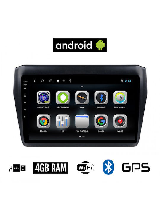 Booma Ηχοσύστημα Αυτοκινήτου για Suzuki Swift 2017+ (Bluetooth/USB/AUX/WiFi/GPS/Apple-Carplay/Android-Auto) με Οθόνη Αφής 9"