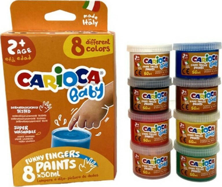 Carioca Baby 2+ Finger Paints Set 50ml 8pcs