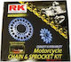 RK Kit lanț și pinion (14-42-428SB) pentru Modenas Kristar 125 108L