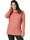 Anna Raxevsky B21230 Women's Long Sleeve Sweater Turtleneck Salmon B21230/SOMON