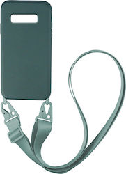 Sonique Carryhang Liquid Strap Umschlag Rückseite Silikon 0.5mm Dark Green (Galaxy S10+)