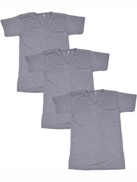 Onurel Men's Short Sleeve Undershirts Gray 3Pack