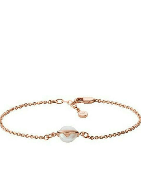 Emporio Armani Bracelet Chain made of Silver Gold Plated with Pearls