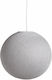 Pendant Light Single-Light Ball for Socket E27 Gray