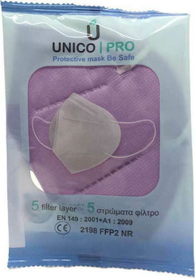 Unico Pro Disposable Protective Mask FFP2 Lilac 1pcs