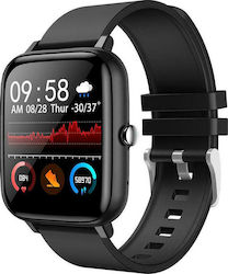 Senbono P8 Smartwatch με Παλμογράφο (Μαύρο)