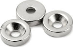 Neodymium Round Magnet with Hole and Traction Force 3kg D4xL15xW15mm