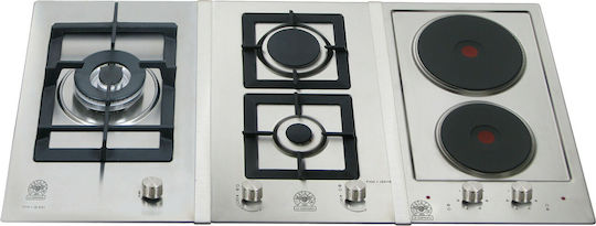 La Germania Gas Cooktop Autonomous Inox 92.7x51εκ. Silver
