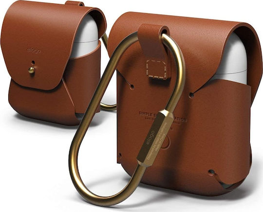 Elago Leather Case with Keychain Brown for Apple AirPods 3