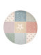 Βιοκαρπέτ E0121-210 Kids Rug Stele Multicolor Round with Diameter 160cm Thickness 13mm