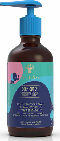 As I Am Curly Aloe Σαμπουάν Ενυδάτωσης & Λάμψης για Όλους τους Τύπους Μαλλιών 240ml