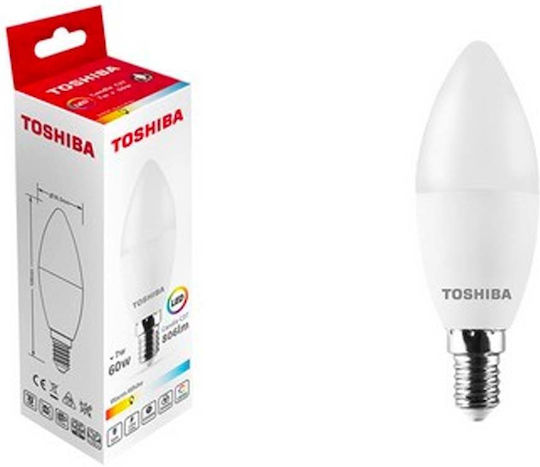 Toshiba N STD LED Bulb 7W for Socket E14 and Shape C37 Natural White 806lm