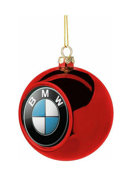 BMW, Ornament brad de Crăciun roșu 8cm