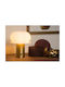 Lucide Lightning Timon Glas Tischlampe für Fassung E14 mit Weiß Schirm und Gold Basis