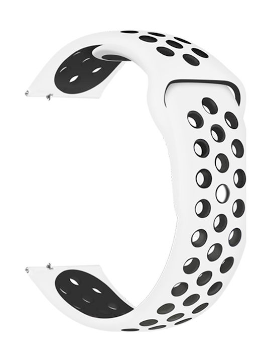 Λουράκι Σιλικόνης White/Black (Samsung Gear 2/Gear Νeo)