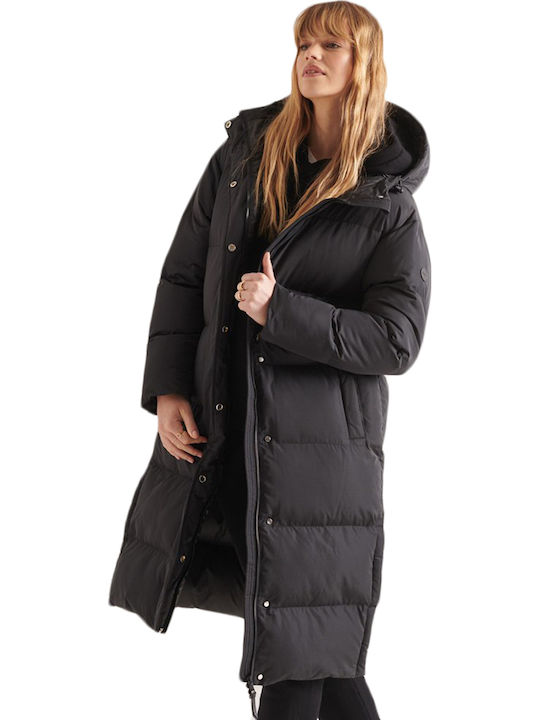 Damen Winterjacke Superdry Damen Parka Schwarz Superdry Lang Damen