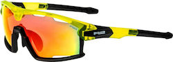 R2 Cycling Glasses Rocket with Yellow Frame & Transparent Lenses