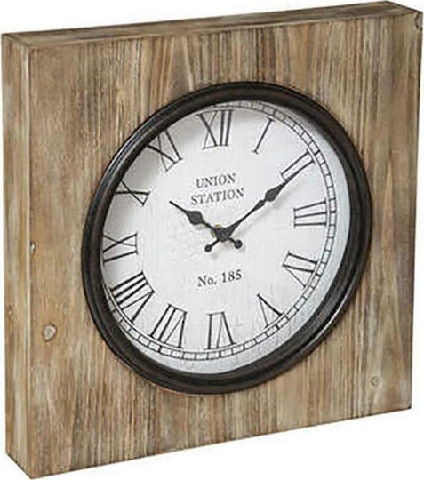 Atmosphera Atmosphera Wooden Brown Analog Tabletop Clock with Indicators 182013