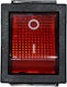 ForAll On-Off switch Rocker with Lighting Red 1pcs