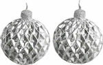 JK Home Decoration Christmas Silver Candle 2pcs