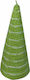 JK Home Decoration Crăciun Lumânare Verde 3buc