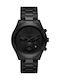 Michael Kors Slim Runway Gent Watch Battery with Black Metal Bracelet