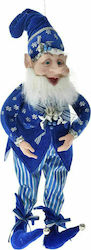 Iliadis Christmas Fabric Elf Figure Blue 65cm