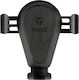 Yenkee Gravity Car Holder Car Mobile Mount 4" - 6.5" with Adjustable Hooks Black