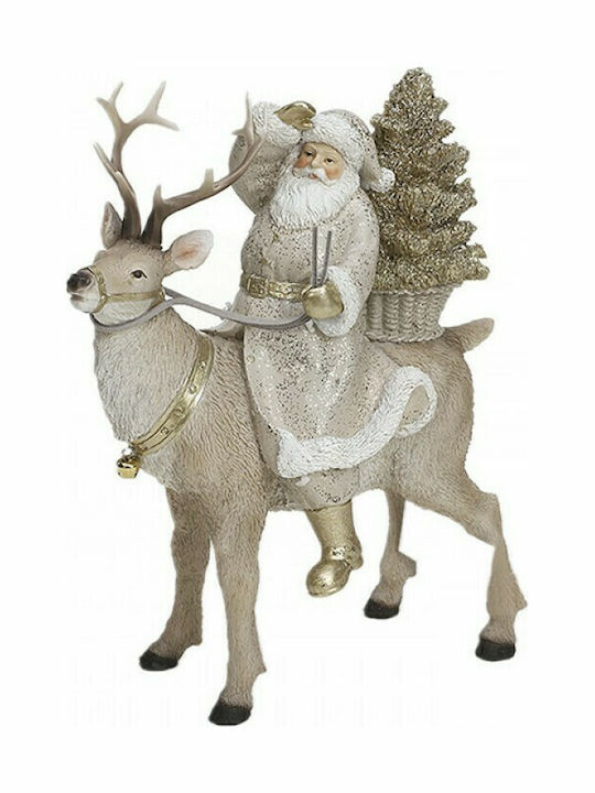 Zaros Santa Claus in Reindeer Beige 33x20x11cm