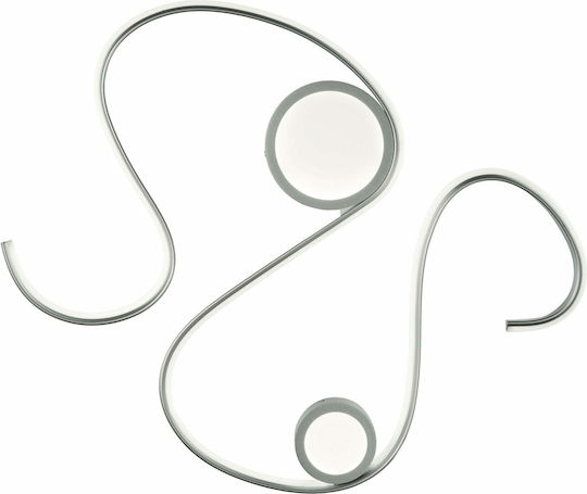 Ondaluce Deckenleuchte 65cm Silber mit Integrierter LED