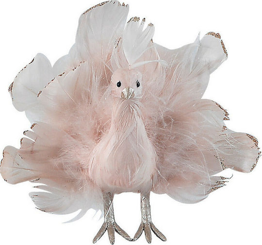 Lianos Weihnachtliche Figur Pfau Rosa Länge 16cm