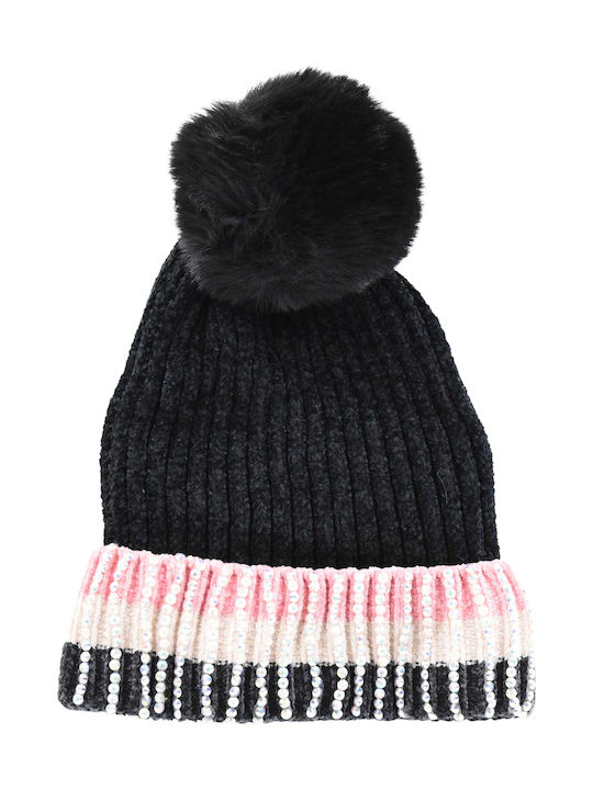 Verde Kids Beanie Knitted Black