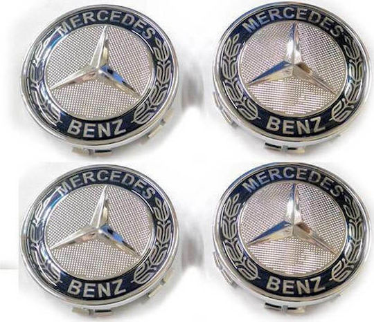 Τάπες Κέντρου Ζάντας Mercedes Benz με Εσωτερική Διάμετρο 75mm 4τμχ