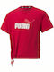 Puma Kids' Blouse Short Sleeve Fuchsia