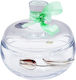 Crystal Sweet Jar Tulip with Lid Transparent 17x17x15cm