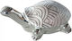 Karvounis Ceramic Sweet Jar Turtle Diana with Lid Silver 15x11x7.5cm