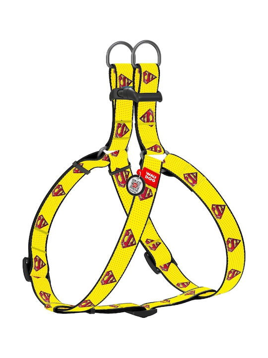 WauDog Σαμαράκι Σκύλου Superman 2 με SmartID Κίτρινο 10mm x 28-40cm 31-153