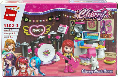 Qman Τουβλάκια Cherry's Music Room για 6+ Ετών 121τμχ