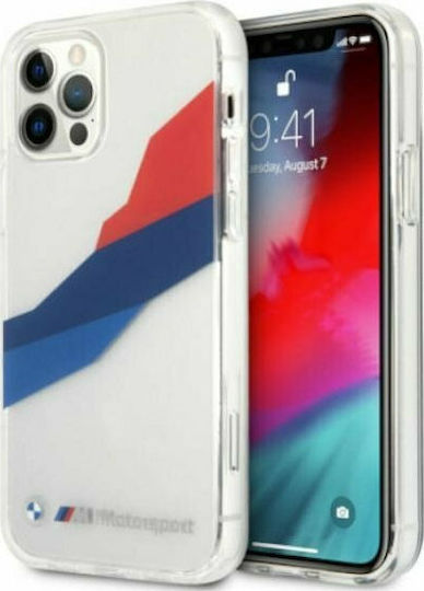 BMW Motorsport Tricolor Back Cover Silicone Transparent (iPhone 12 Pro Max)