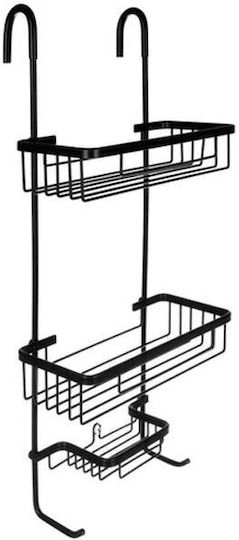 Malatec 000 Montat pe perete Raft Baie Metal cu 3 Rafturi 28.5x14x63cm Neagră Malatec 000 Montat pe perete Raft Baie Metal cu 3 Rafturi 28.5x14x63cm Neagră