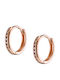 Oxzen Earrings Hoops made of Silver Gold Plated with Stones