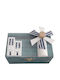 Kapadakis Wood Art Wooden Jewellery Box Blue 14x14x8cm