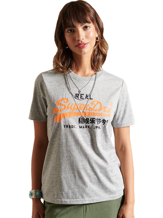 Superdry VINTAGE LOGO Γυναικείο T-shirt Γκρι
