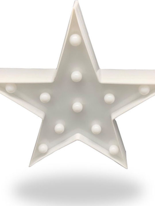 Lucas Plastic Illuminated Christmas Decorative Desktop Star White