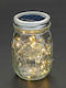 Aca Christmas Glass Transparent Battery Lantern 13.5x7.7cm