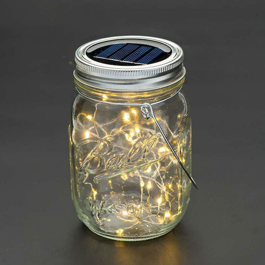 Aca Christmas Glass Transparent Battery Lantern 13.5x7.7cm