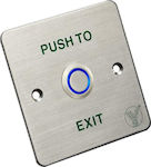 Yli Electronic Complete Wall Push Exit Button with Frame Silver PBK-814C-LED